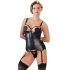 Cottelli Bondage - Glossy Lift-Up Top with Hand Restraints (Black)  - L