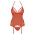 Obsessive 838-COR-3 - Halter-Neck Top with Thong (Red)  - L/XL