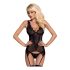 Emperita Obsessive - Embroidered Top and Thong (Black) 