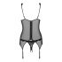 Emperita Obsessive - Embroidered Top and Thong (Black) 