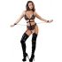 Cottelli Bondage - Open Body with Straps and Chains (Black)  - M