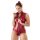 Cottelli Party - Zippered Sleeveless Shiny Bodysuit (Burgundy) 