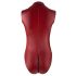 Cottelli Party - Zippered Sleeveless Shiny Bodysuit (Burgundy) 