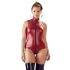 Cottelli Party - Zippered Sleeveless Shiny Bodysuit (Burgundy)  - XL