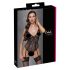 Cottelli - Lace Garter Bodysuit with Openings (Black) 