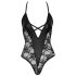 Cottelli Party - Flower Pattern Bodysuit (Black)  - M