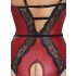 Abierta Fina - open body with suspenders (black-red)