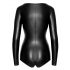 Noir - glossy long sleeve bodysuit (black) 