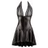 Noir - Layered Dress with Sheer Top and Neck Strap (Black) 