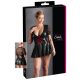 Cottelli Plus Size - Shiny dress with red corset (black)