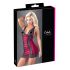 Cottelli - Exclusive Lace-up Lace Dress (Red-Black)  - XL