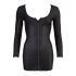 Cottelli - Party Dress with Rhinestone Zipper (Black)  - XL