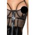 Black Fishnet-Insert Patent Dress 