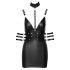 Cottelli Bondage - Glossy Mini Dress with Choker (Black) 