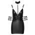 Cottelli Bondage - Glossy Mini Dress with Choker (Black)  - M