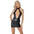 Black Mini Dress with Neck Strap  - M