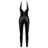 Noir - Deep V-Neck, Halterneck Jumpsuit (Black) 