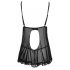 Cottelli - Sheer, Ruffled Babydoll (Black)  - L