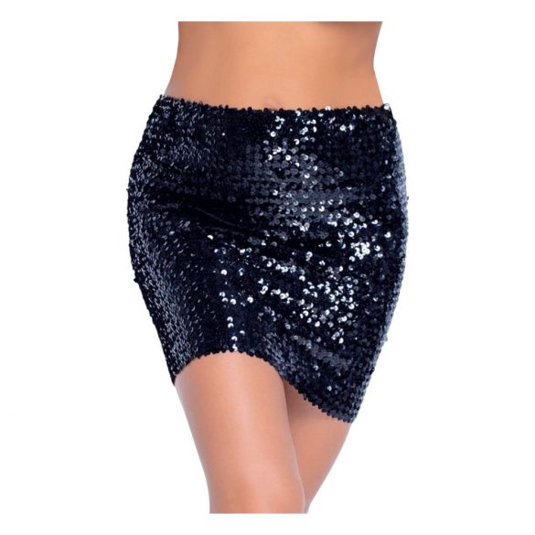 Cottelli Party - Shiny Sequin Skirt (Black)  - M