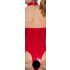 Open, Halter Neck Bodysuit (Red)  - XXL