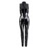 Black Level - Glossy Zippered Jumpsuit (Black) 