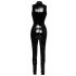 Black Level - Glossy Zippered Jumpsuit (Black) 