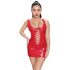 Black Level - Lace-Up Vinyl Mini Dress (Red)  - 2XL