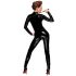 Noir - Zippered Long-Sleeve Jumpsuit (Black)  - L