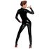 Noir - Zippered Long-Sleeve Jumpsuit (Black)  - XL