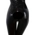 Latex long-sleeve women's jumpsuit (black)  - XL