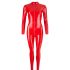 Long-Sleeve Latex Bodysuit (Red)  - S