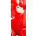 Long-Sleeve Latex Bodysuit (Red)  - M