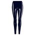 Latex Zippered Leggings (Black)  - M