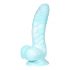 OgazR Sea Serpent - Ribbed Dildo with Suction Cup - 17 cm (Blue-White) 