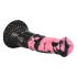 Black-Pink Silicone Horse Dildo - 18cm 