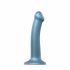 Metallic Shine M Strap-on - Skin-Friendly Dildo (Metallic Blue) 