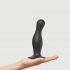 Strap-on-me Curvy L - Wavy Dildo with Base (Black) 