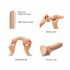 Strap-on-me S - double-layer, footed, lifelike dildo (natural)