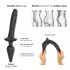 Strap-on-me Swith Realistic L - 2-in-1 Silicone Dildo (Black) 