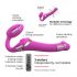 Strap-on-me S - Strapless, attachable, airwave vibrator - small (pink)