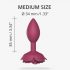 Love to Love Open Roses M - Silicone Anal Dildo (Burgundy) 