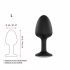 Dorcel Geisha Diamond Plug L - White Stone Anal Dildo (Black) 