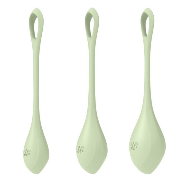 Satisfyer Yoni Power 2 - Geisha Balls Set - Green (3-piece) 