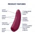 Satisfyer Curvy 1+ - Smart Air-Pulse Clitoral Stimulator (Red) 