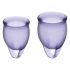 Satisfyer Feel Confident - Menstrual Cup Set (Purple) - 2pcs 