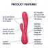 Satisfyer Mono Flex - Smart Waterproof Vibrator (Red) 