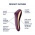 Satisfyer Dual Kiss - 2in1 Rechargeable Vaginal and Clitoral Vibrator (Purple) 