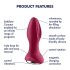 Satisfyer Rotator Plug 2 - Rechargeable Beaded Anal Vibrator (Fusion) 