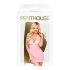 Penthouse Sweet & Spicy - Lace Dress and Thong with Neck Strap (Pink)  - L/XL