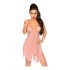 Penthouse Sweet Beast - Rose Babydoll and Thong (Pink)  - L/XL